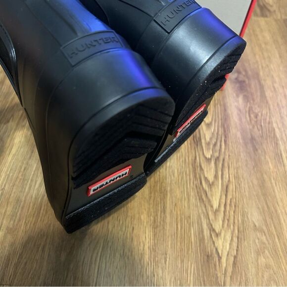 HUNTER black rain ankle boots booties shoes women’s 7 new - Picture 4 of 7